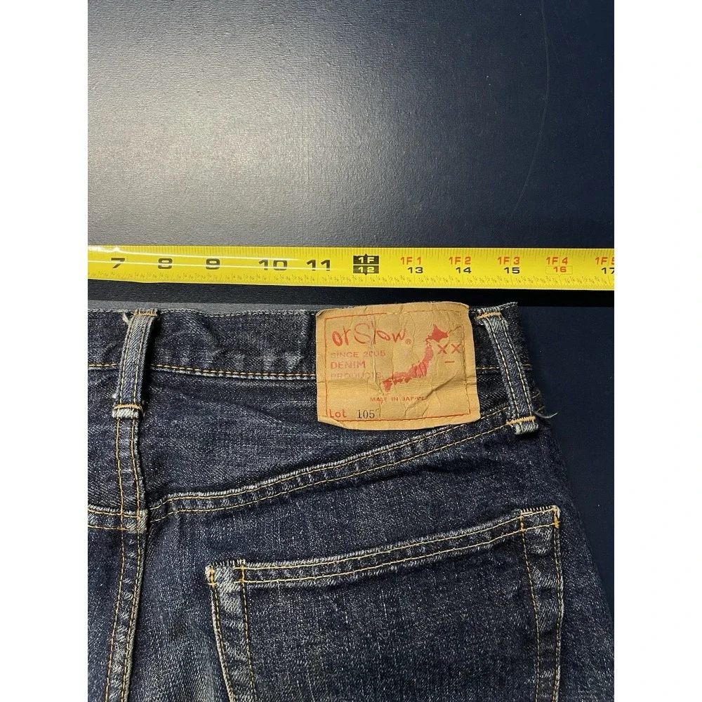 Orslow Lot 105 Japanese Selvage Denim Jeans Size S(1) Dark Blue 30x29